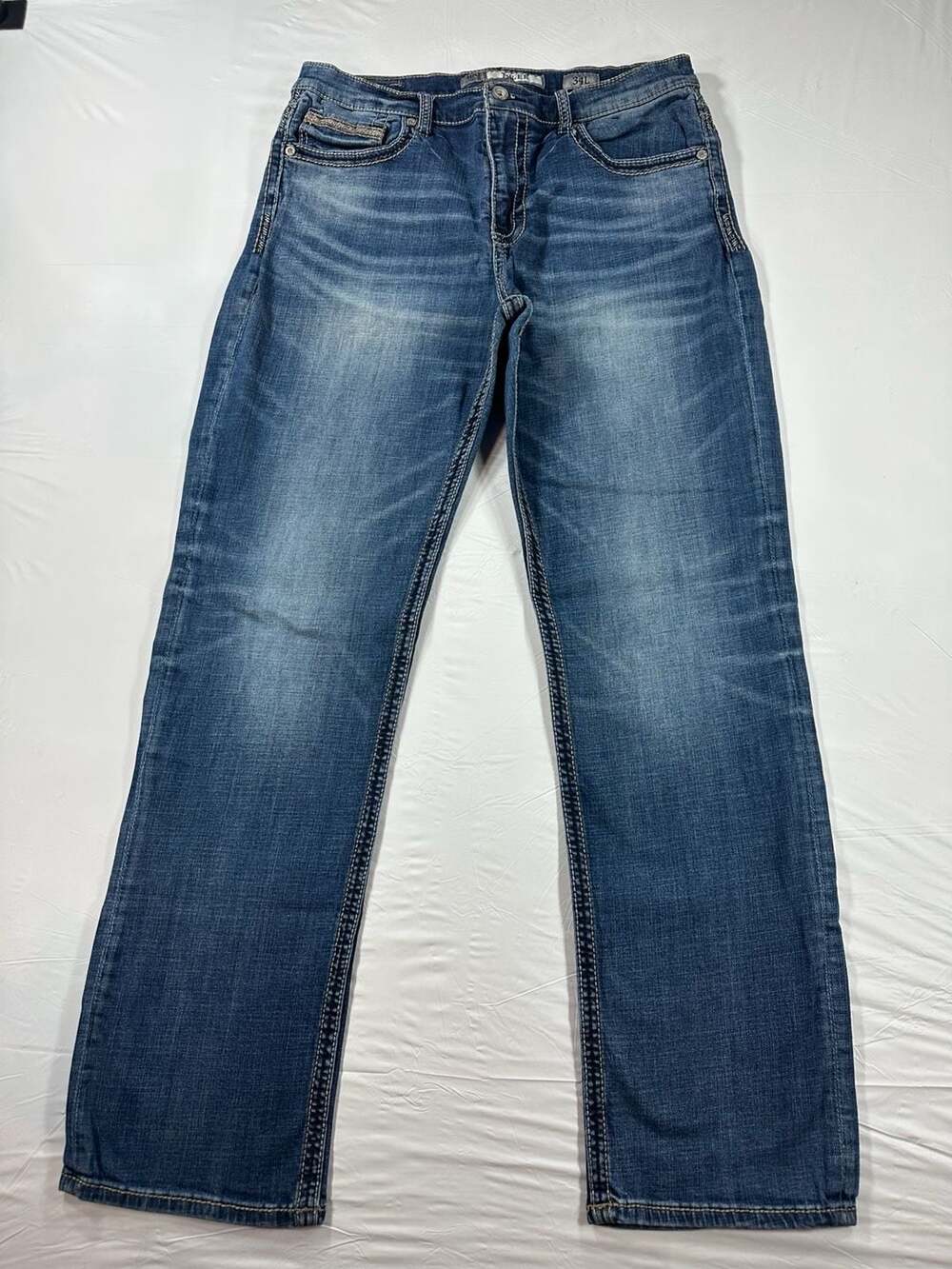 BKE Tyler Straight Leg Denim Jeans Men's Size 34x34 Cowboy Medium Wash